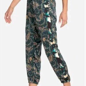 Johnny Was Twilight Paisley Charmeuse Jogger - Size: M - NWT
